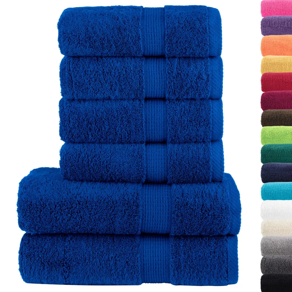 vidaXL 6 Piece Premium Towel Set SOLUND Blue 600 gsm