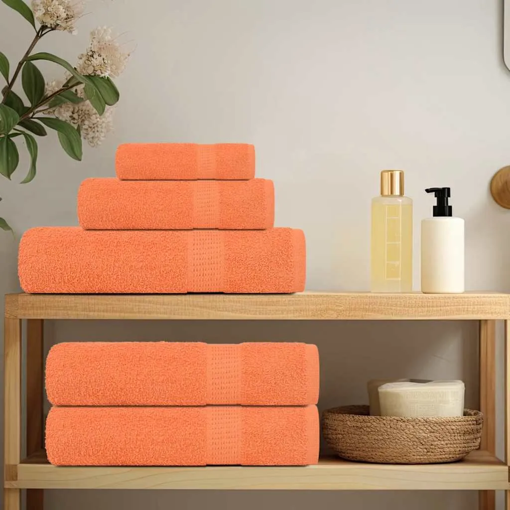 vidaXL 8 Piece Towel Set Orange 360 gsm 100% Cotton