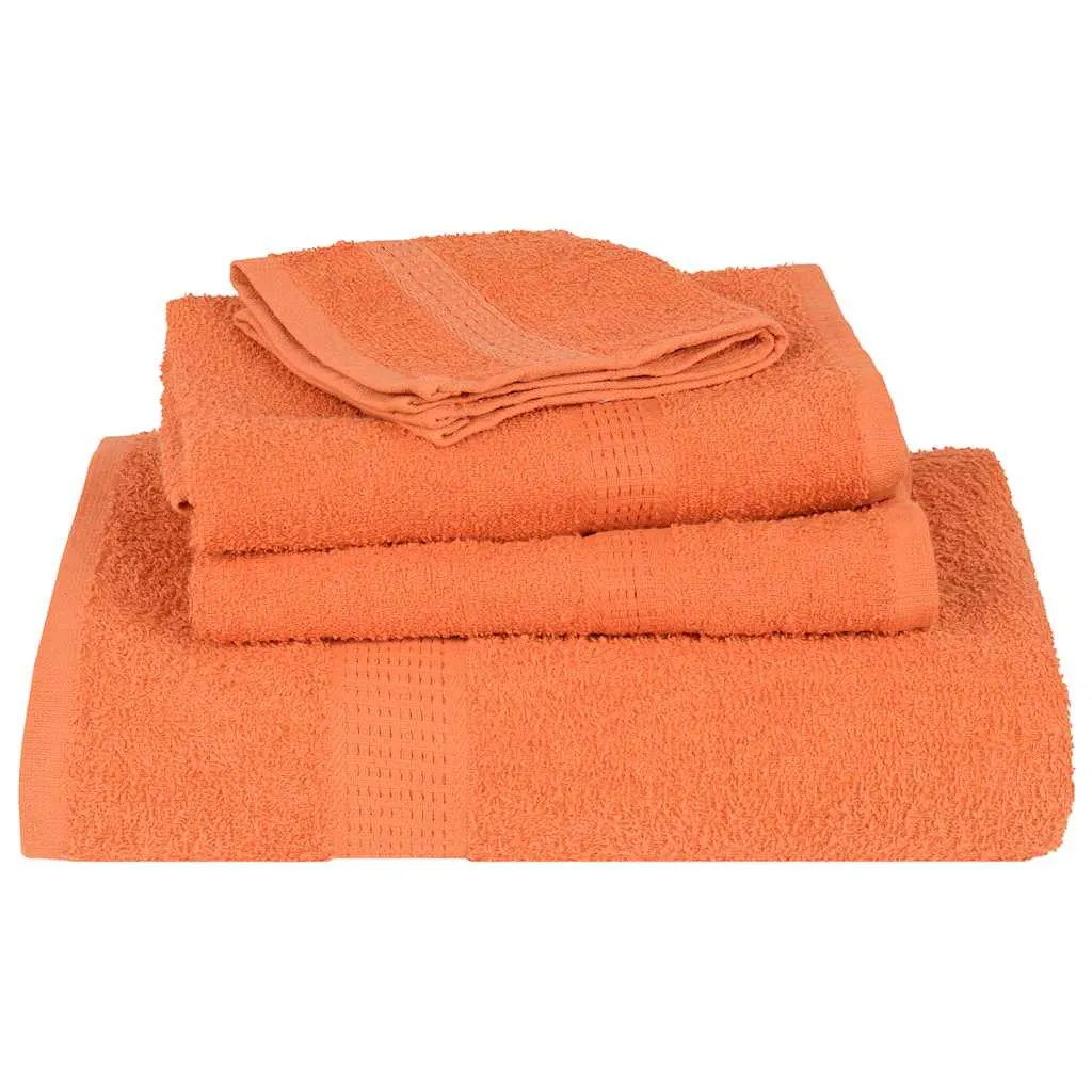 vidaXL 8 Piece Towel Set Orange 360 gsm 100% Cotton