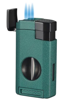 Visol Kamet V Cutter Green Triple Torch Cigar Lighter