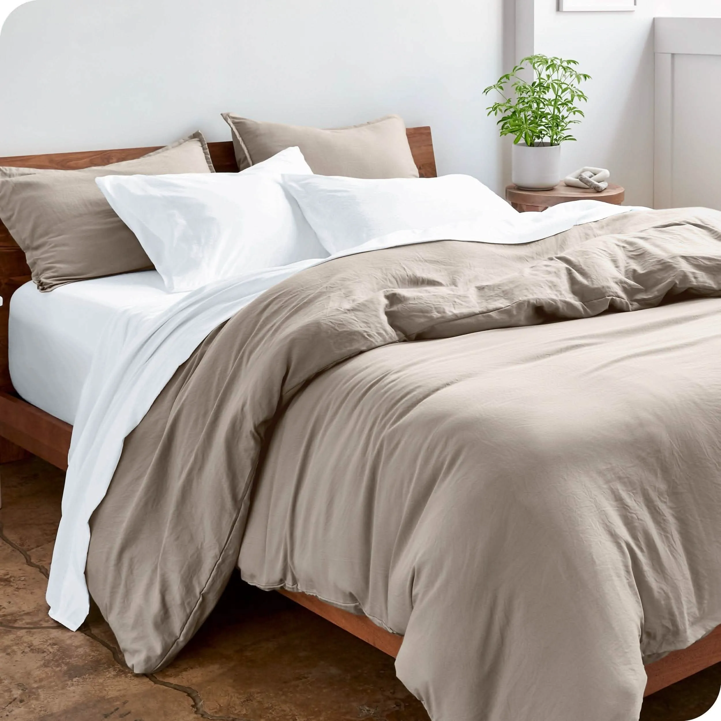 Washed Microfiber Duvet Cover & Sham Set