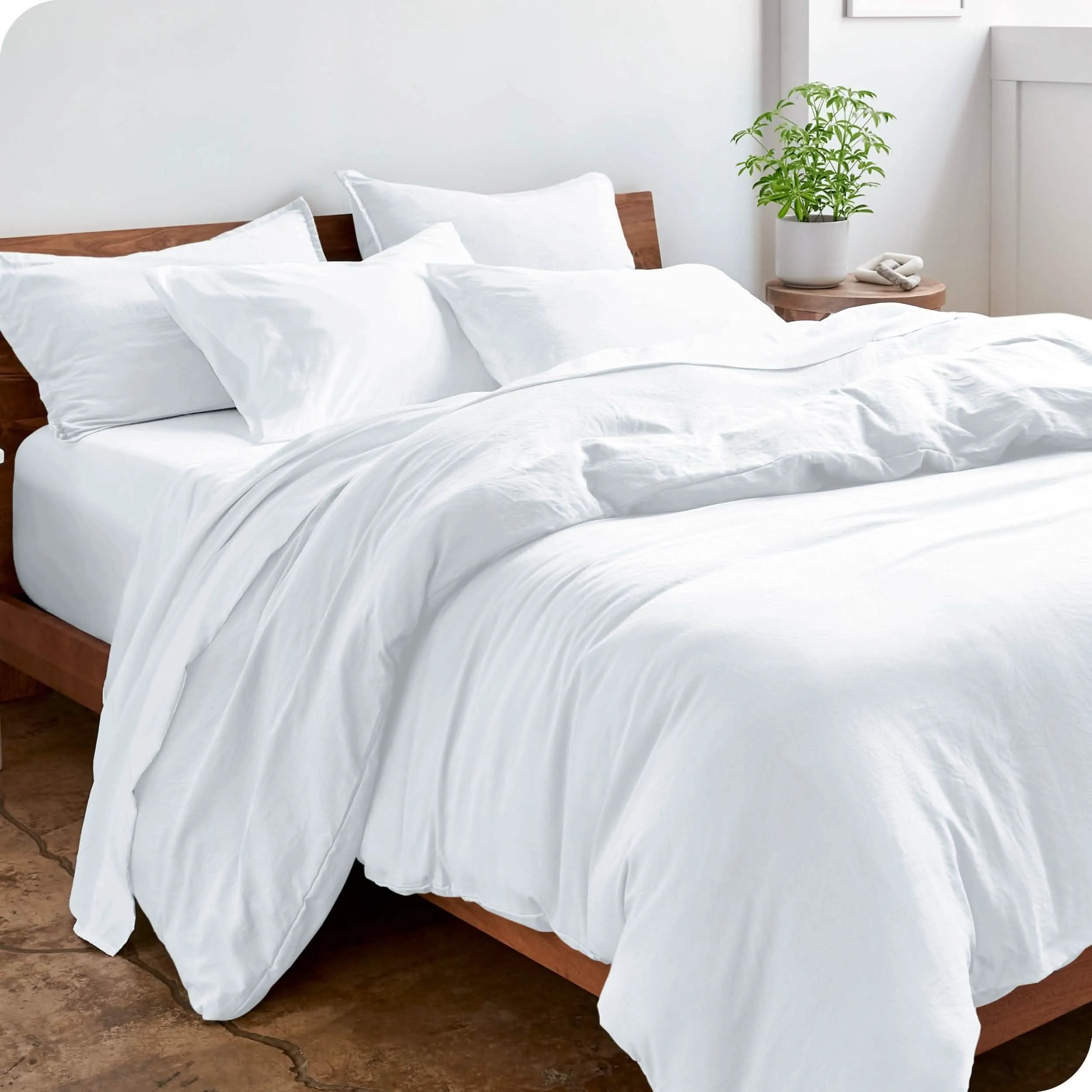 Washed Microfiber Duvet Cover & Sham Set