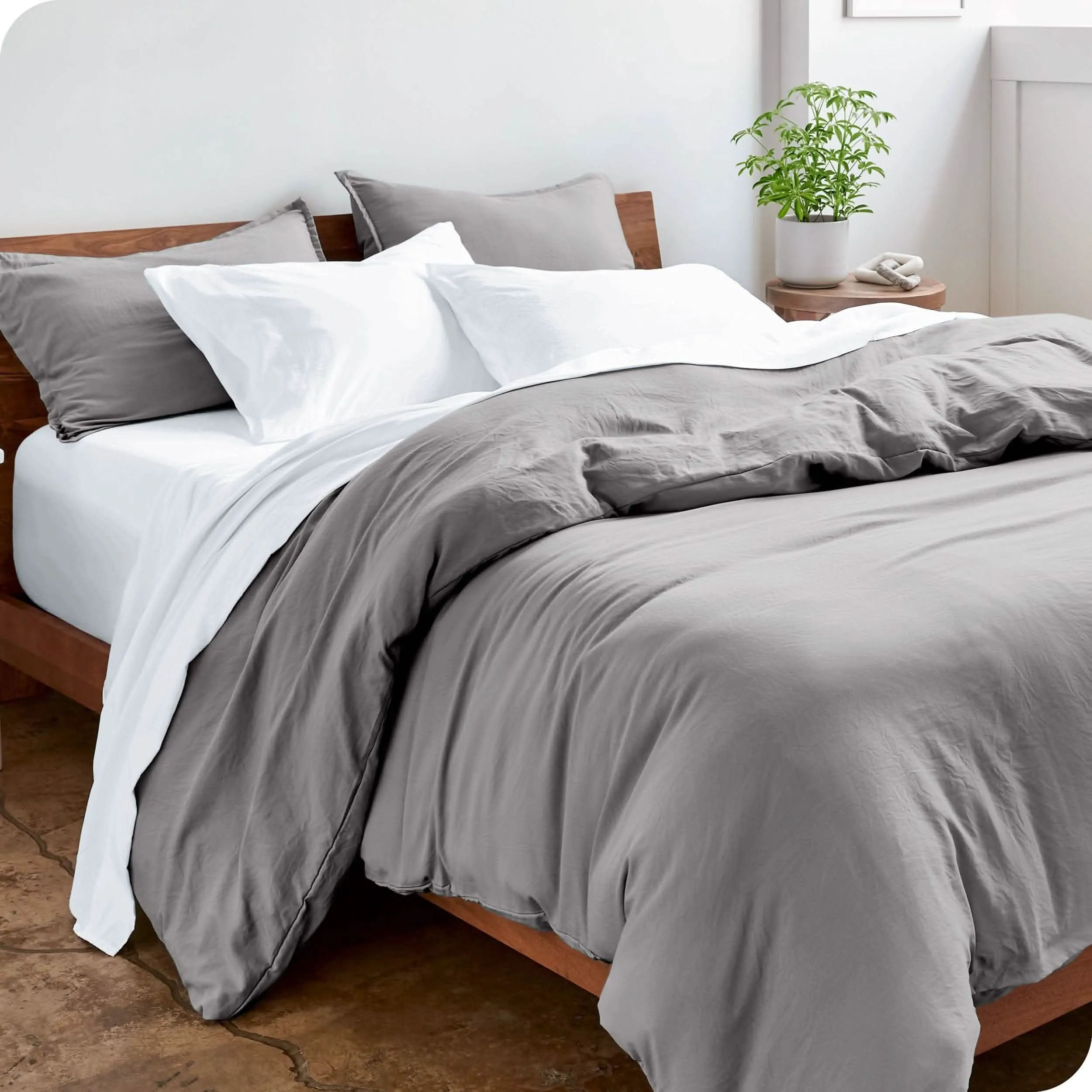 Washed Microfiber Duvet Cover & Sham Set