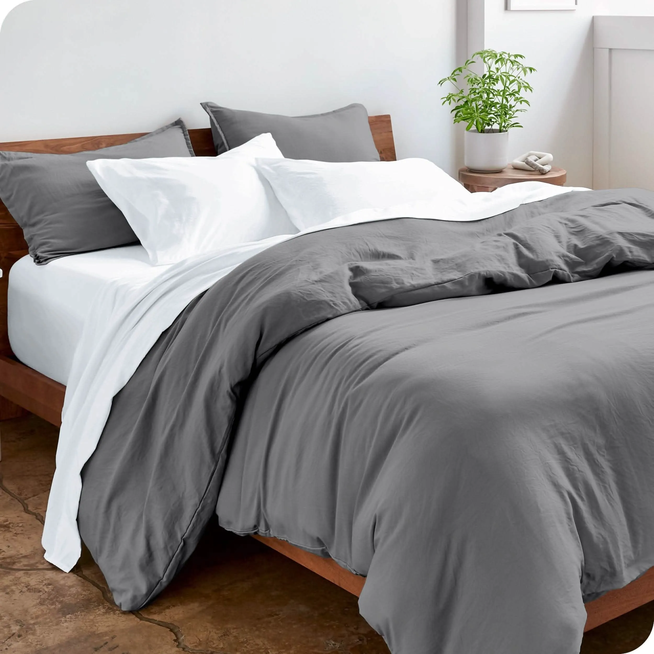 Washed Microfiber Duvet Cover & Sham Set