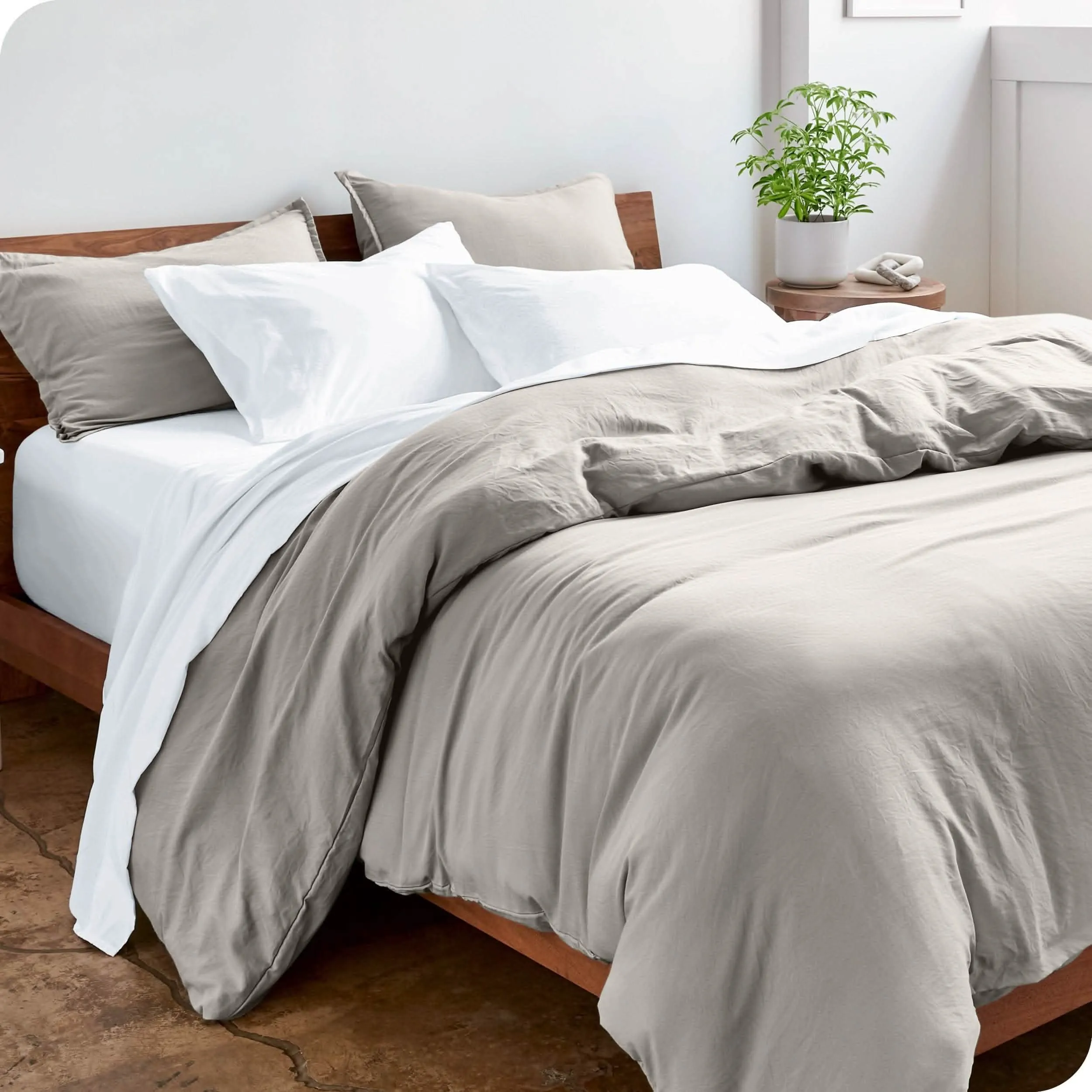 Washed Microfiber Duvet Cover & Sham Set