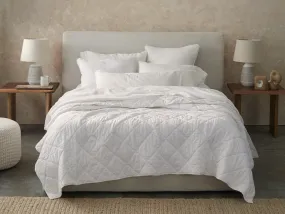 White Diamond Stitched Organic Cotton Comforter