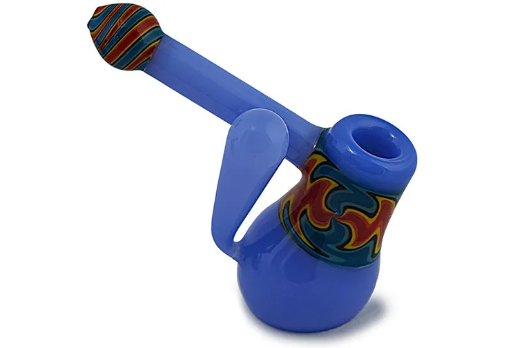 Wig Wag Milky Colored Glass Bubbler