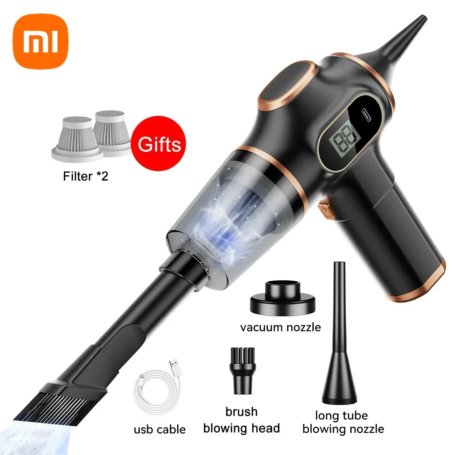 Xiaomi 9500000Pa Wireless Vacuum Cleaner 5 in1 Automobile Portable Vacuum Cleaner Handheld Mini Car Household Cleaning Appliance